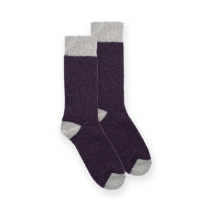 Socks plum - grey