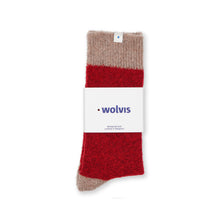 Load image into Gallery viewer, Socks red - beige
